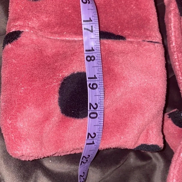 Pink Victoria’s Secret cozy pink polka dot soft Begonia robe Sz XS - Picture 9 of 15